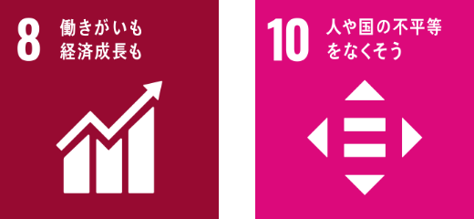 働きがいも経済成長も 人や国の不平等をなくそう